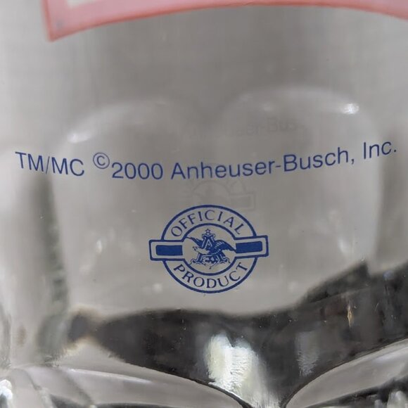 Year 2000 Vintage Official Budweiser Heavy Glass Beer Mug/ Stein 32oz 8" Tall - Picture 4 of 4